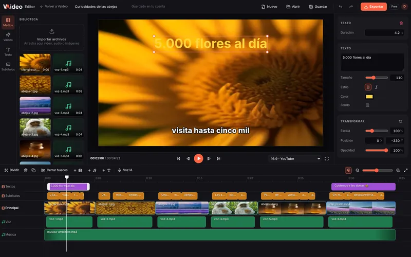 Text layer selected in the viewer with its size, style and colour panel